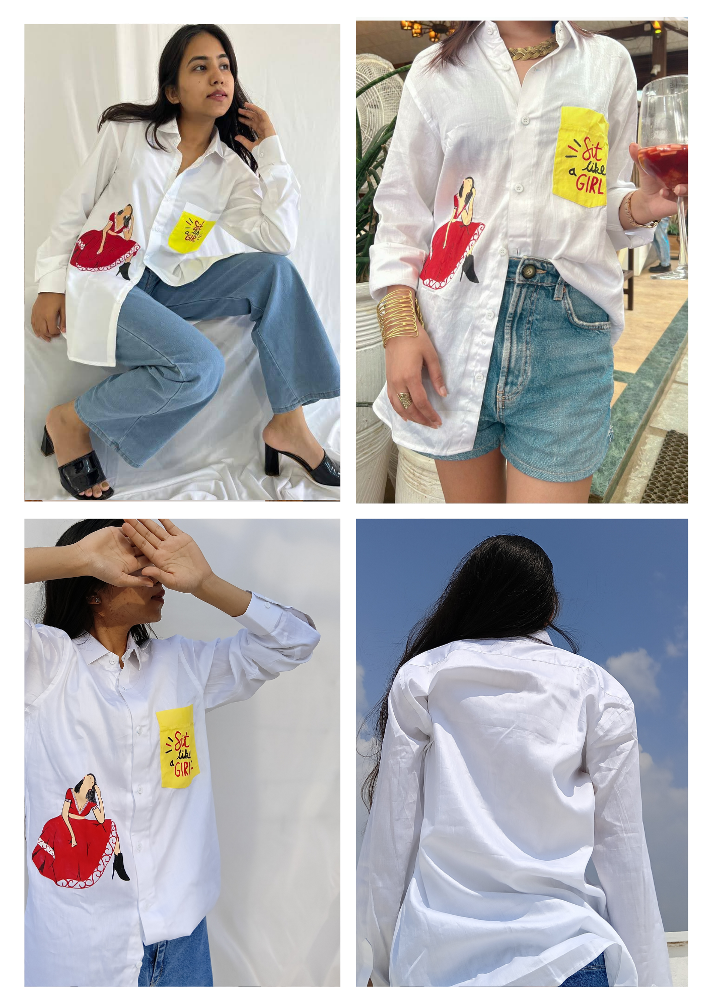 white cotton shirt women