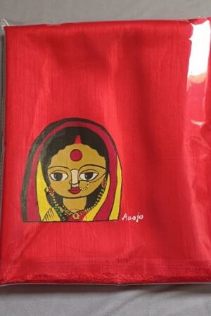 Indian Lady hand-painted blouse fabric