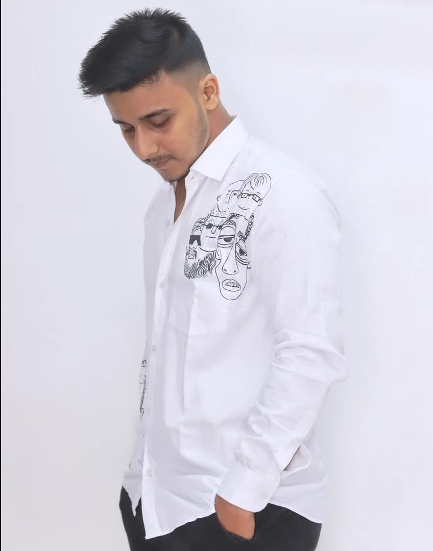Cotton white shirt for men