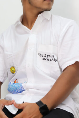 White oversize shirt for men