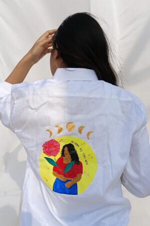 White Cotton shirt for women