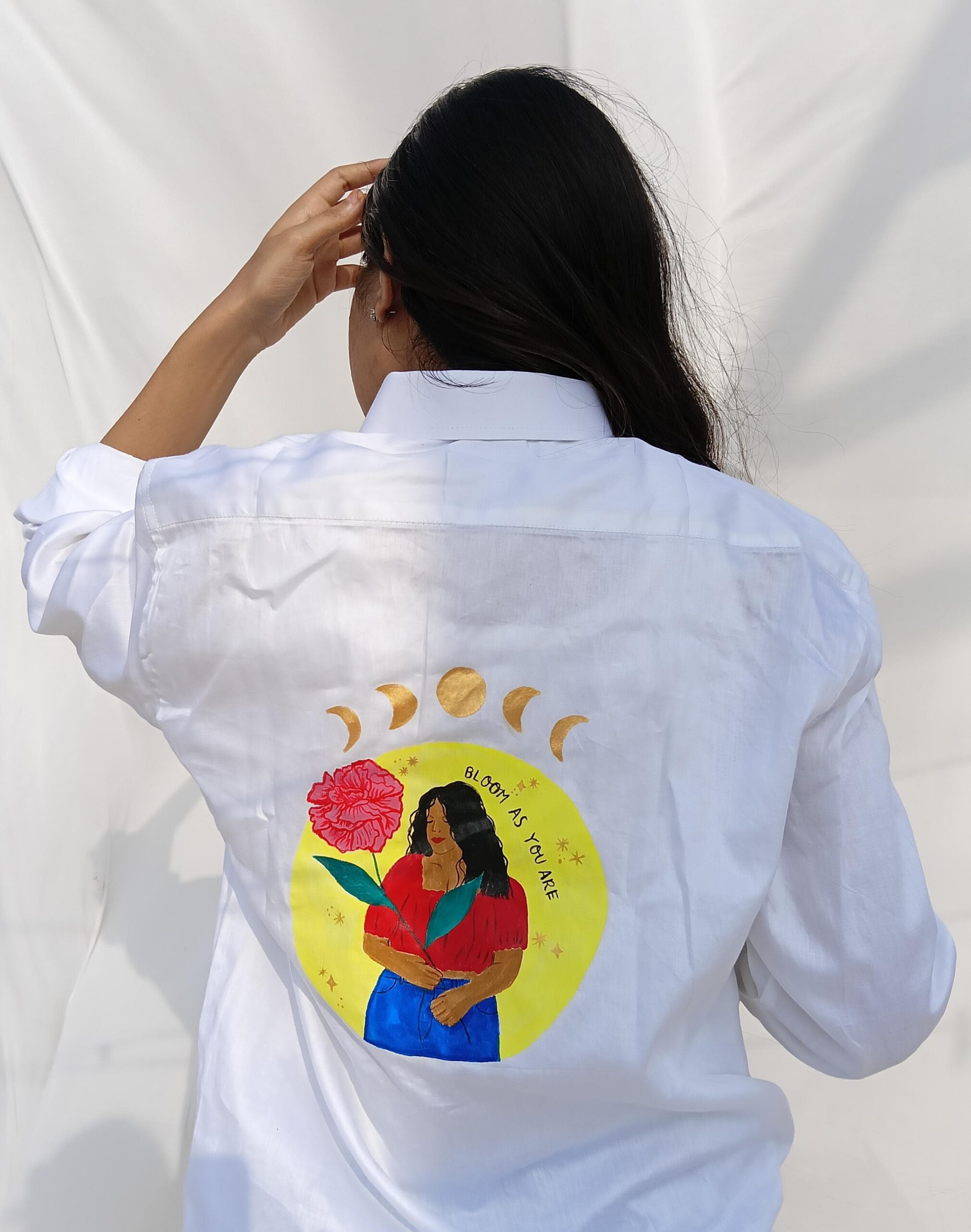 White Cotton shirt for women