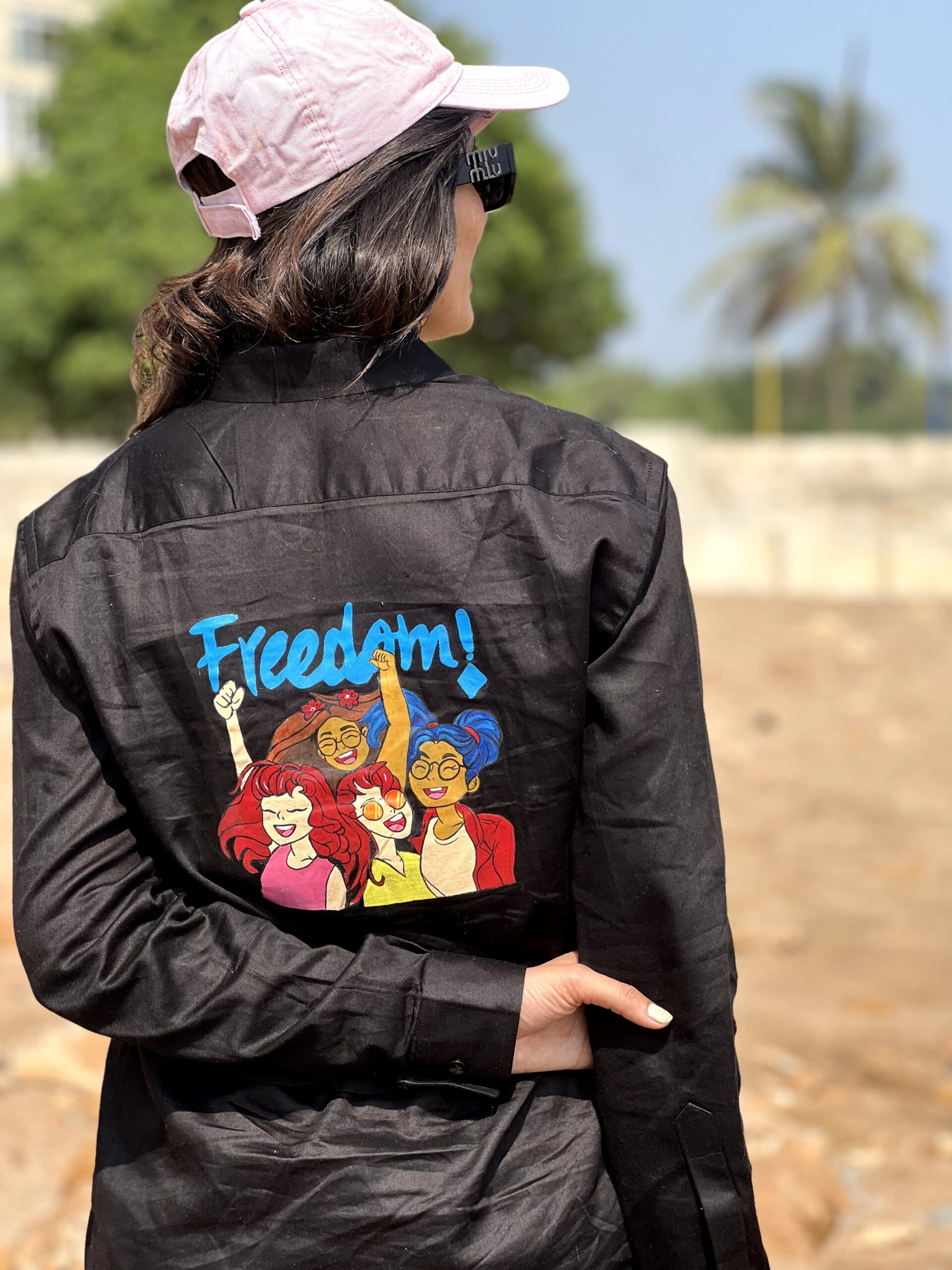 black cotton full sleeves shirt for women