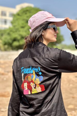 oversized cotton black shirt