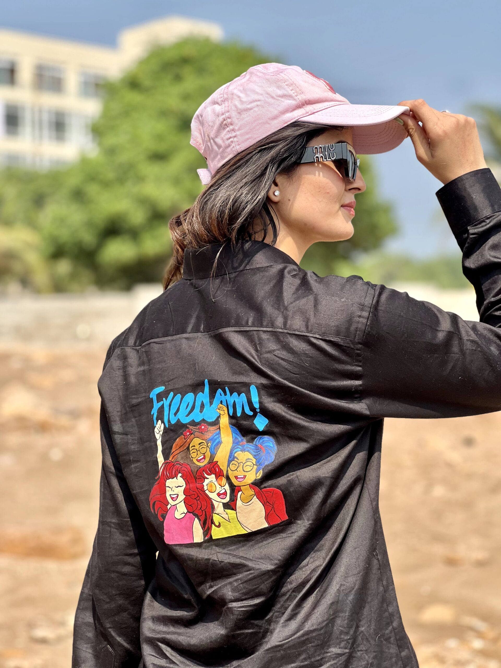 oversized cotton black shirt