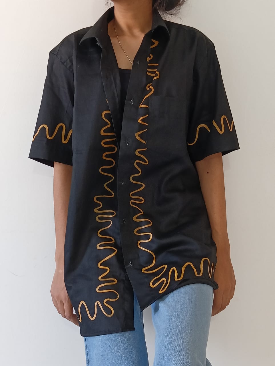 black oversized shirt for girls