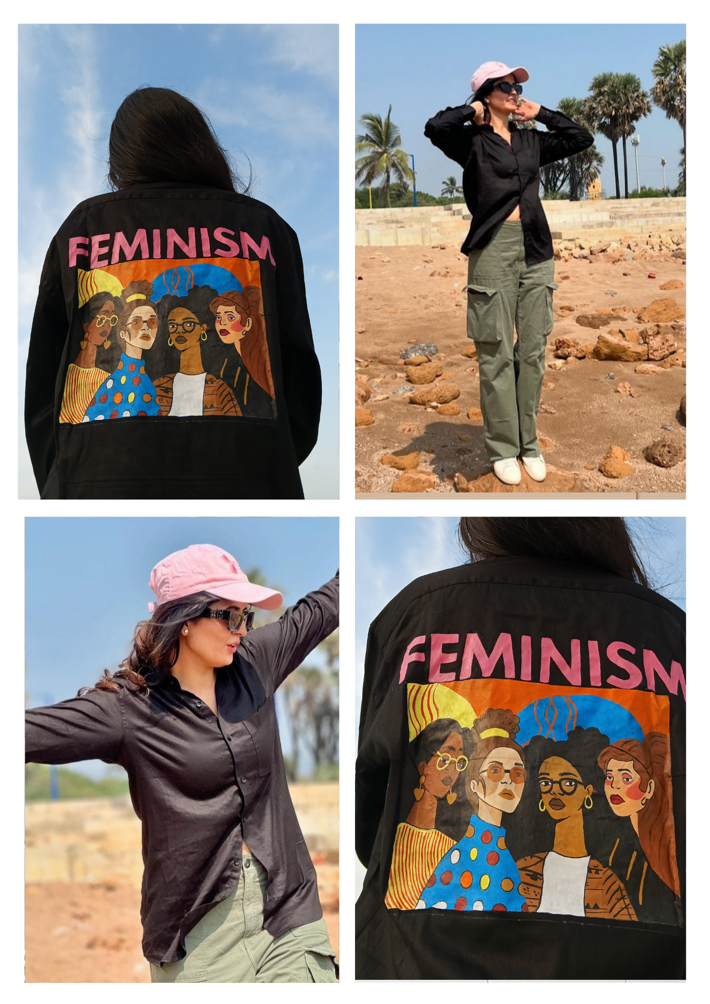 Black cotton shirt for women