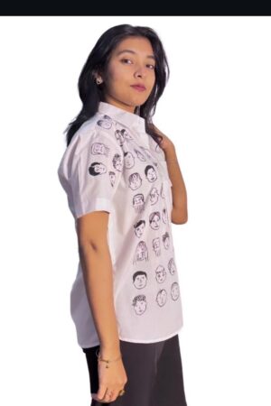 White cotton shirt for women