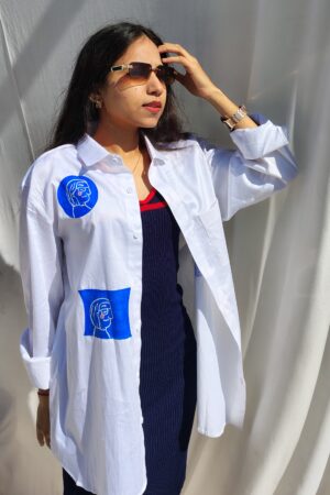 White cotton shirt for women