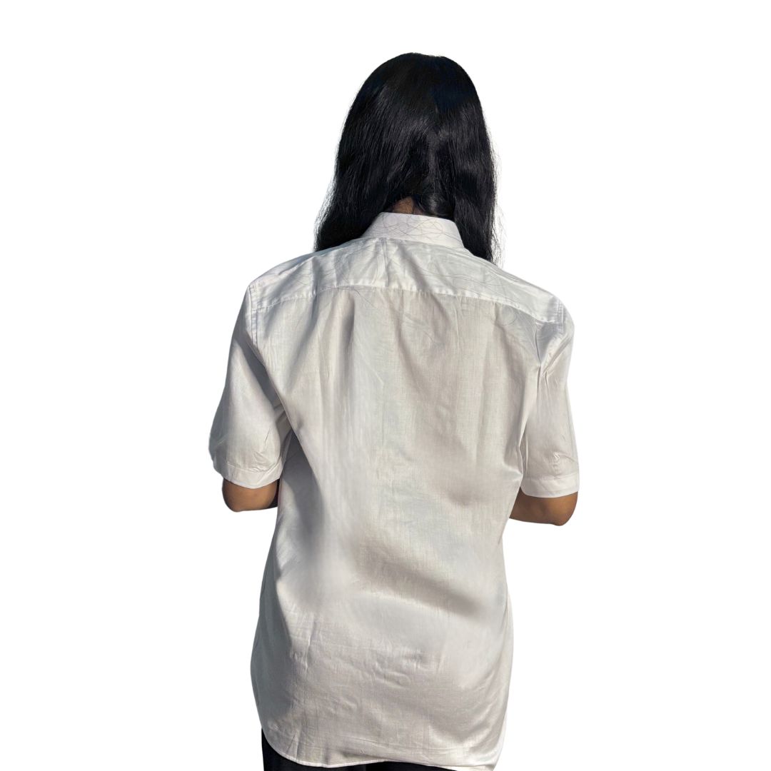 Women White cotton shirt